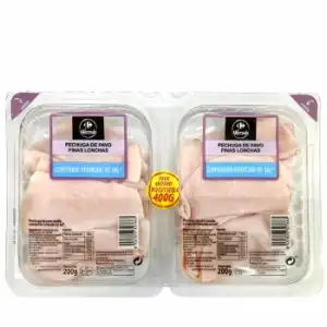 Pechuga de Pavo en finas lonchas Carrefour El Mercado pack de 2 unidades de 200 g