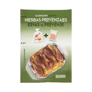 Sazonador hierbas provenzales Hacendado para pollo y costillas Sobre 0.024 100 g