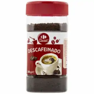 Café soluble descafeinado Carrefour 200 g.