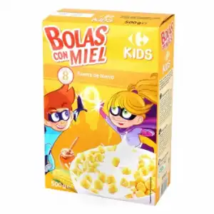 Cereales con maíz y miel Carrefour Kids 500 g.