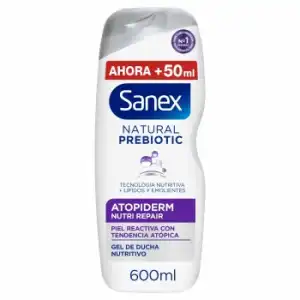 Gel de ducha nutritivo Atopiderm Nutri Repair Natural Prebiotic Sanex 600 ml.