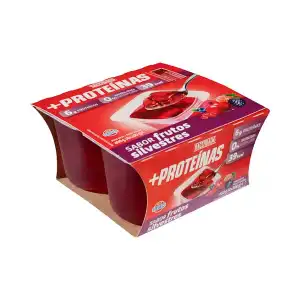 Gelatina + proteínas Hacendado sabor a frutos rojos 4 ud. X 0.1 kg