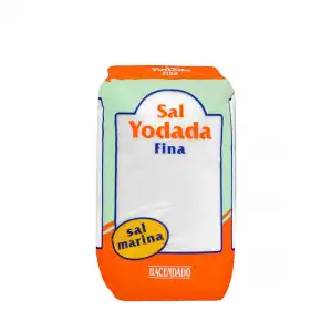 Sal yodada fina Hacendado Paquete 1 kg