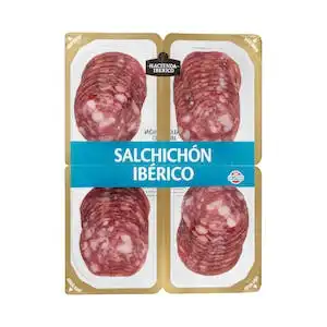 Salchichón ibérico La Hacienda del ibérico lonchas 4 paquetes X 0.03125 kg