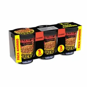 Yatekomo Yakisoba Gallina Blanca pack de 3 unidades de 93 g.