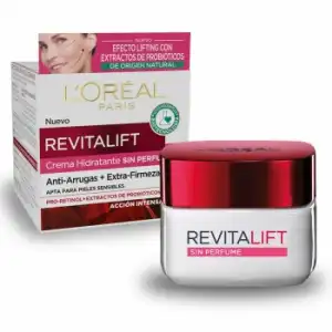 Crema hidratante sin perfume anti arrugas extra firmeza Revitalift L'Oréal Paris 50 ml.