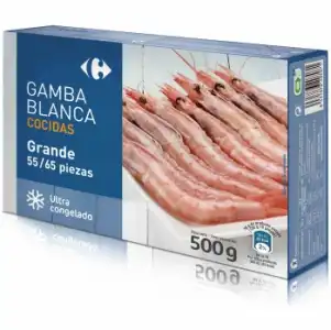 Gamba blanca cocida grande Carrefour 500 g.