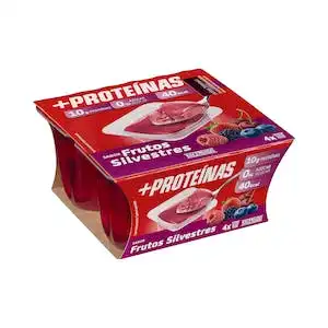 Gelatina sabor a frutos silvestres +Proteínas Hacendado 10 g proteínas 0% azúcar 4 ud. X 0.1 kg