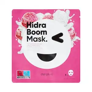 Mascarilla facial Hidra Boom Mask Deliplus con Camelias de Jeju y ácido hialurónico Paquete 1 ud