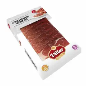 Paleta de Cebo Ibérica 50% Raza Ibérica lonchas Villar sin gluten y sin lactosa 3 sobres de 65 g