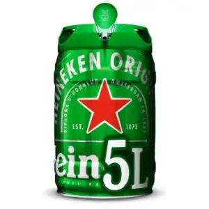 Cerveza Heineken Lager barril 5 l.