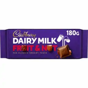 Chocolate con leche, avellanas y pasas 180 g.