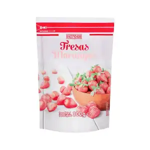 Fresas enteras Hacendado ultracongeladas Paquete 0.3 kg