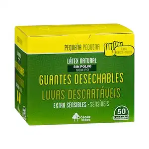 Guantes de látex Bosque Verde talla pequeña Caja 50 ud