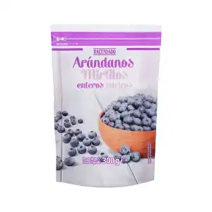 Arándanos enteros Hacendado ultracongelados Paquete 0.3 kg