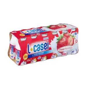 Bebida láctea de fresa L-casei 12 mini botellas X 0.1 kg