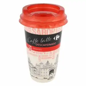 Café latte descafeinado Carrefour sin gluten 250 ml.