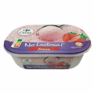 Helado de fresa Carrefour Extra sin gluten sin lactosa 480 g.