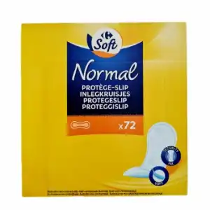 Protegeslip normal Carrefour Soft 72 ud.