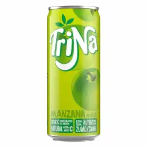 Refresco de manzana Trina sin gas lata 33 cl.