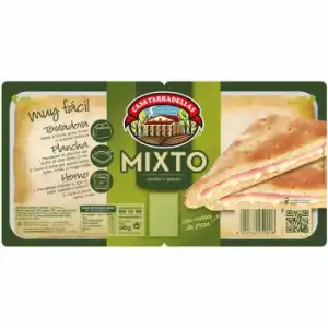 Sándwich mixto relleno de jamón y queso Casa Tarradellas 240 g.