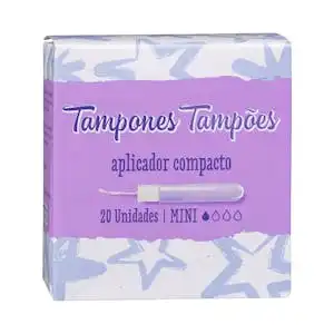 Tampones mini Deliplus con aplicador compacto Caja 1 ud
