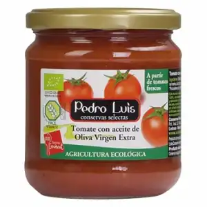 Tomate con aceite de oliva virgen extra ecológico Pedro Luis sin gluten 340 g.