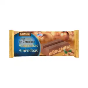 Turrón de chocolate con almendras Hacendado Tableta 0.25 kg