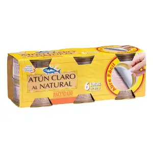 Atún claro al natural Hacendado 6 latas X 0.06 kg