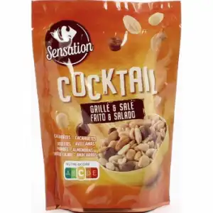 Cocktail de frutos secos tostados y salados Carrefour 110 g.