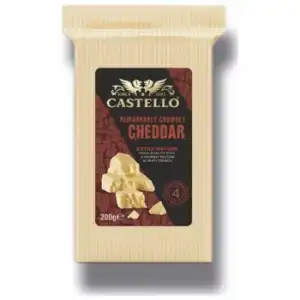 Queso cheddar madurado extra mature Castello 200 g