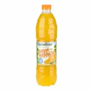 Refresco de naranja Carrefour sin gas botella 1,5 l.