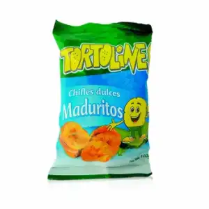 Snacks de Chifles hojuelas de plátanos maduritos Tortolines 100 g.