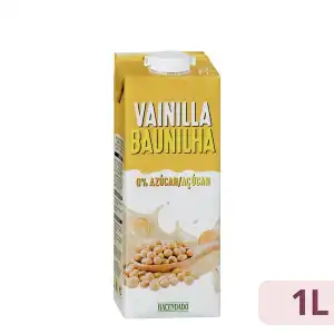 Bebida de soja sabor vainilla Hacendado 0% azúcar Brick 1 L