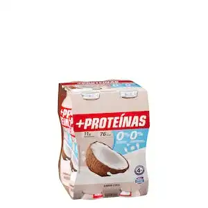 Bebida láctea sabor coco +Proteínas Hacendado 0% m.g 0% azúcar 11 g proteínas 4 botellas X 0.16 kg