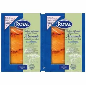 Salmón ahumado marinado con eneldo Royal pack de 2 unidades de 80 g.