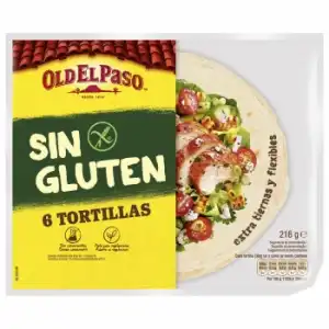 Tortillas mexicanas extra tiernas Old El Paso sin gluten pack de 6 unidades de 36 g.