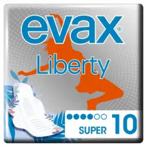 Compresas super con alas Liberty Evax 10 ud.