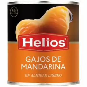Gajos de mandarina en almíbar Helios sin gluten 175 g.