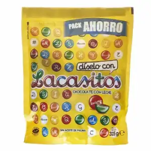 Grageas de chocolate Lacasitos sin gluten y sin aceite de palma 325 g.