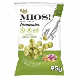 Aperitivo de maíz sabor tomillo y limón Risi Mios! sin gluten 95 g.