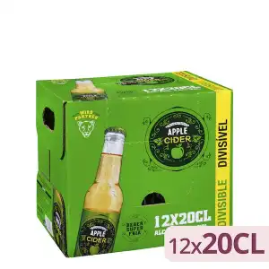 Bebida cider con gas Wild panther sabor a manzana 12 botellines X 200 ml