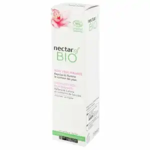 Crema de ojos reafirmante rellena & ilumina el contorno de ojos ecológico Nectar Of Bio 15 ml