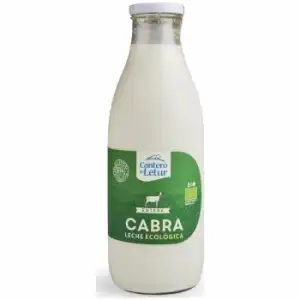 Leche de cabra entera ecológica Cantero de Letur botella 1 l.