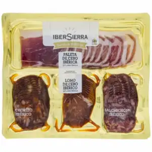 Paleta de Cebo Ibérico 50% Raza Ibérica IberSierra sin gluten + Surtido de Ibéricos 150 g