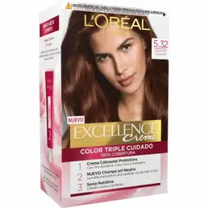 Tinte permanente tono 5.32 castaño tostado Excellence Creme L'Oréal Paris 1 ud.