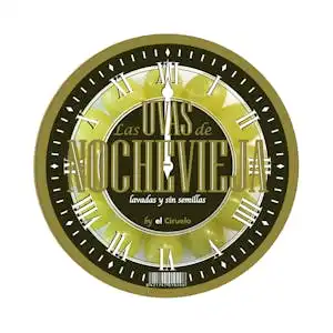 Uva blanca sin semillas Nochevieja reloj Bandeja 1 ud