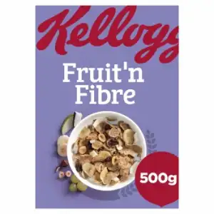 Cereales de trigo integral con pasas, coco, plátano, manzana y avellanas All Bran Kellogg's 500 g.