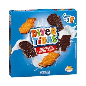 Galletas Divertidas chocolate con leche Hacendado Caja 0.251 kg