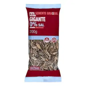 Pipas girasol tostadas Hacendado 0% sal añadida Paquete 0.2 kg